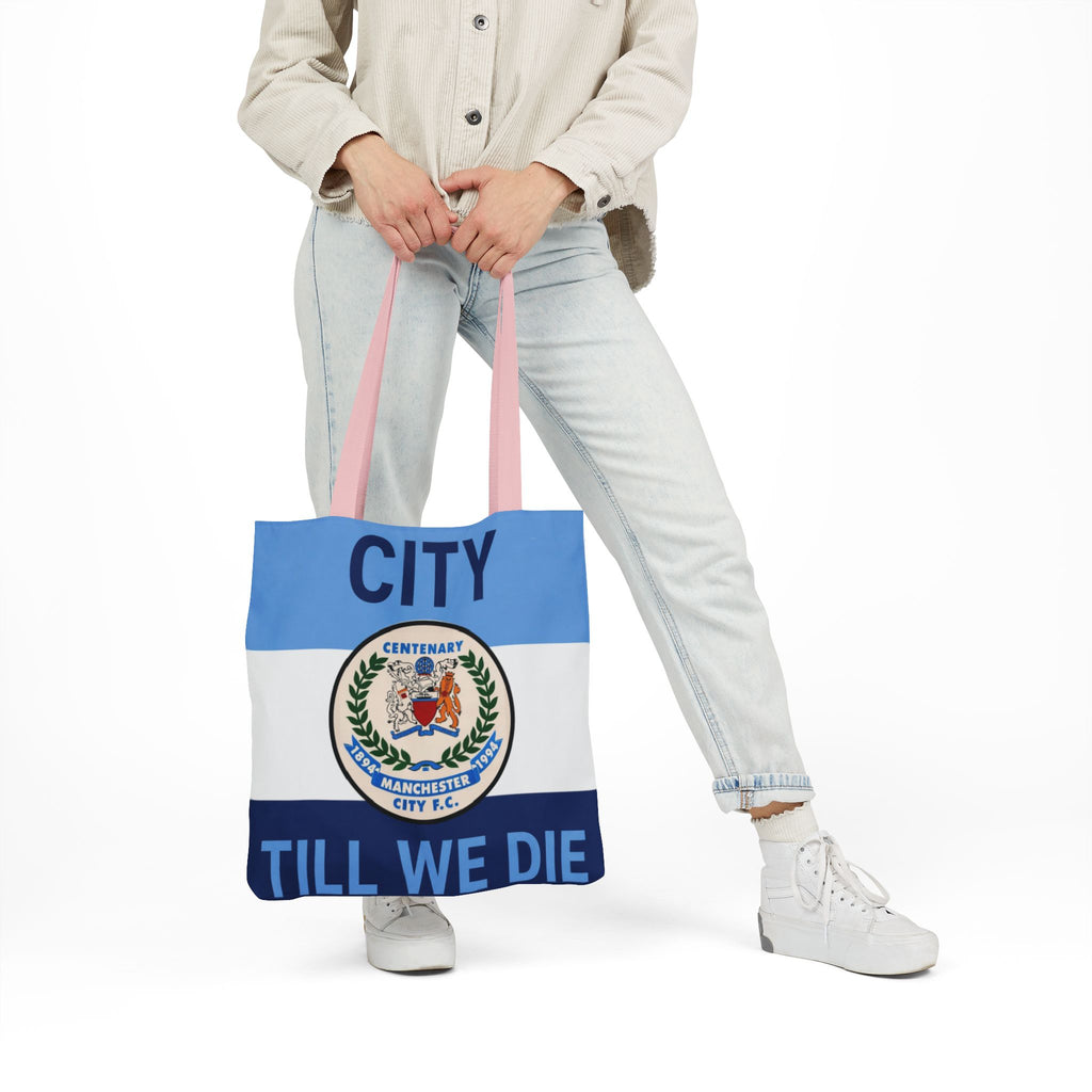 City Till We Die Canvas Tote Bag — Football Fan Flag Tote