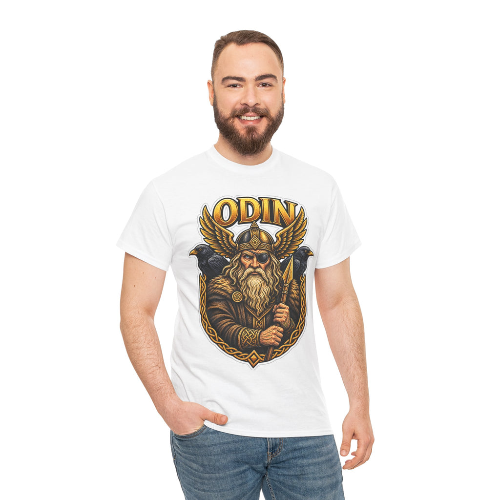 Odin Viking Cotton T-Shirt — Norse God Graphic Tee