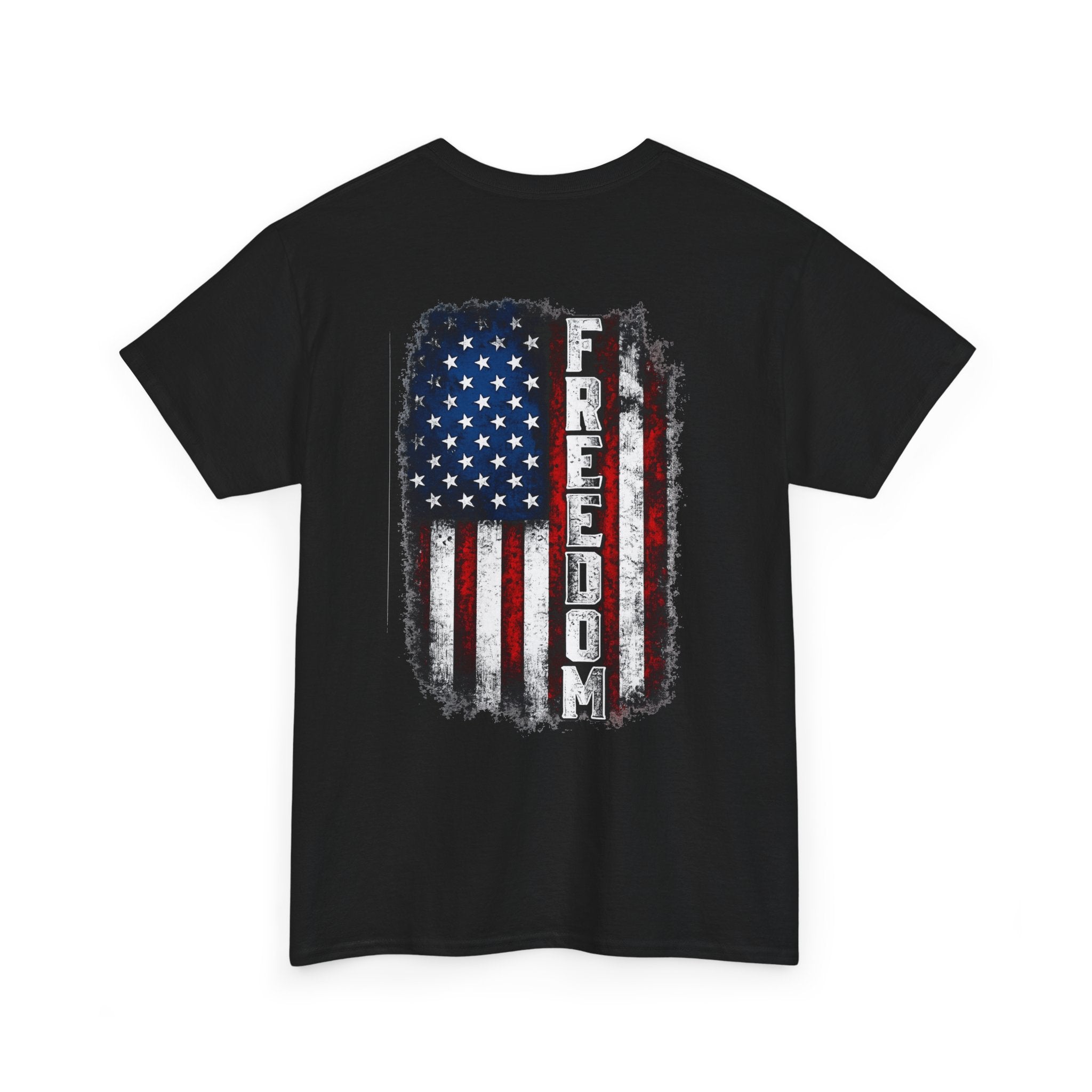 Freedom American Flag T-Shirt — Distressed USA Patriotic Tee