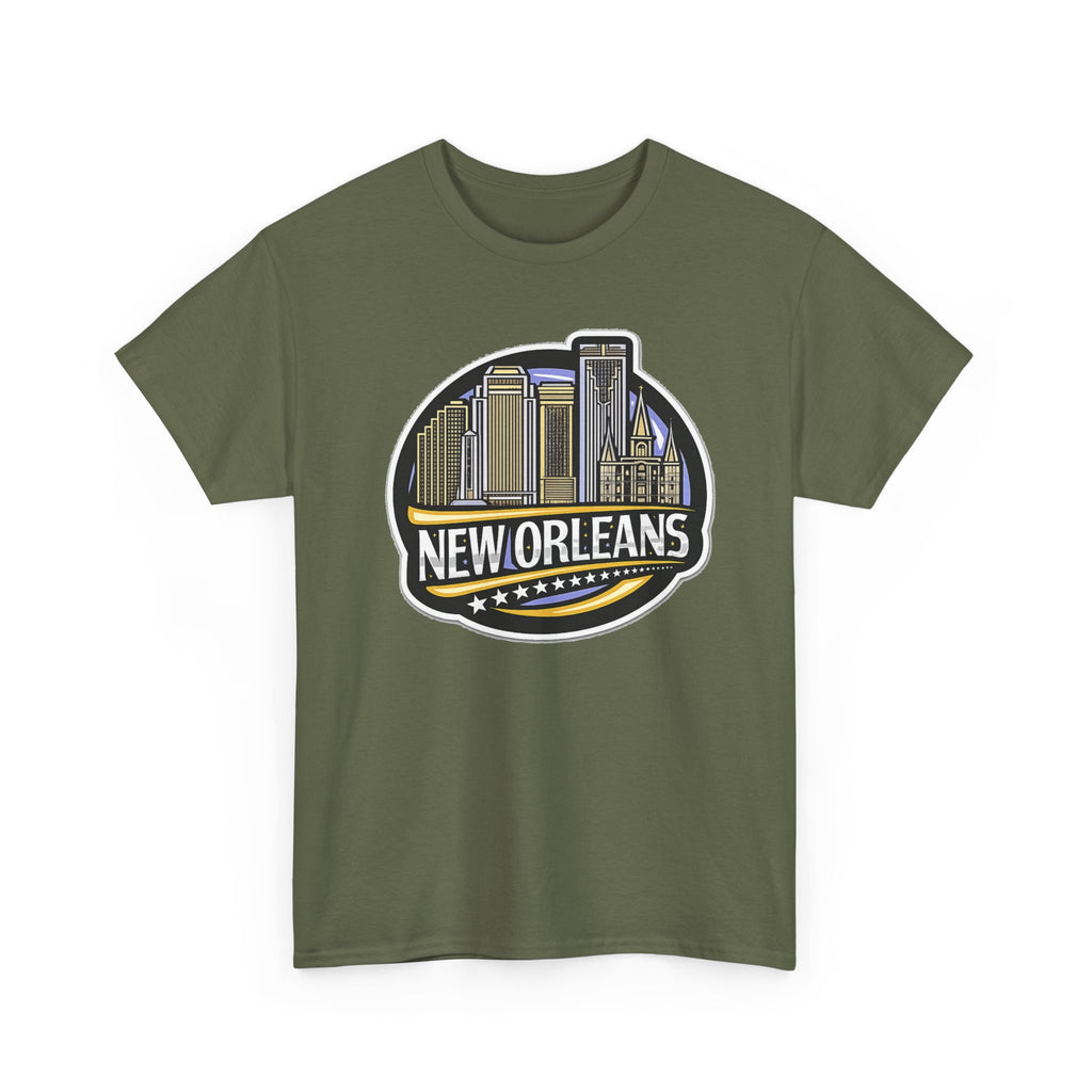 New Orleans Skyline Cotton T-Shirt — City Badge Tee