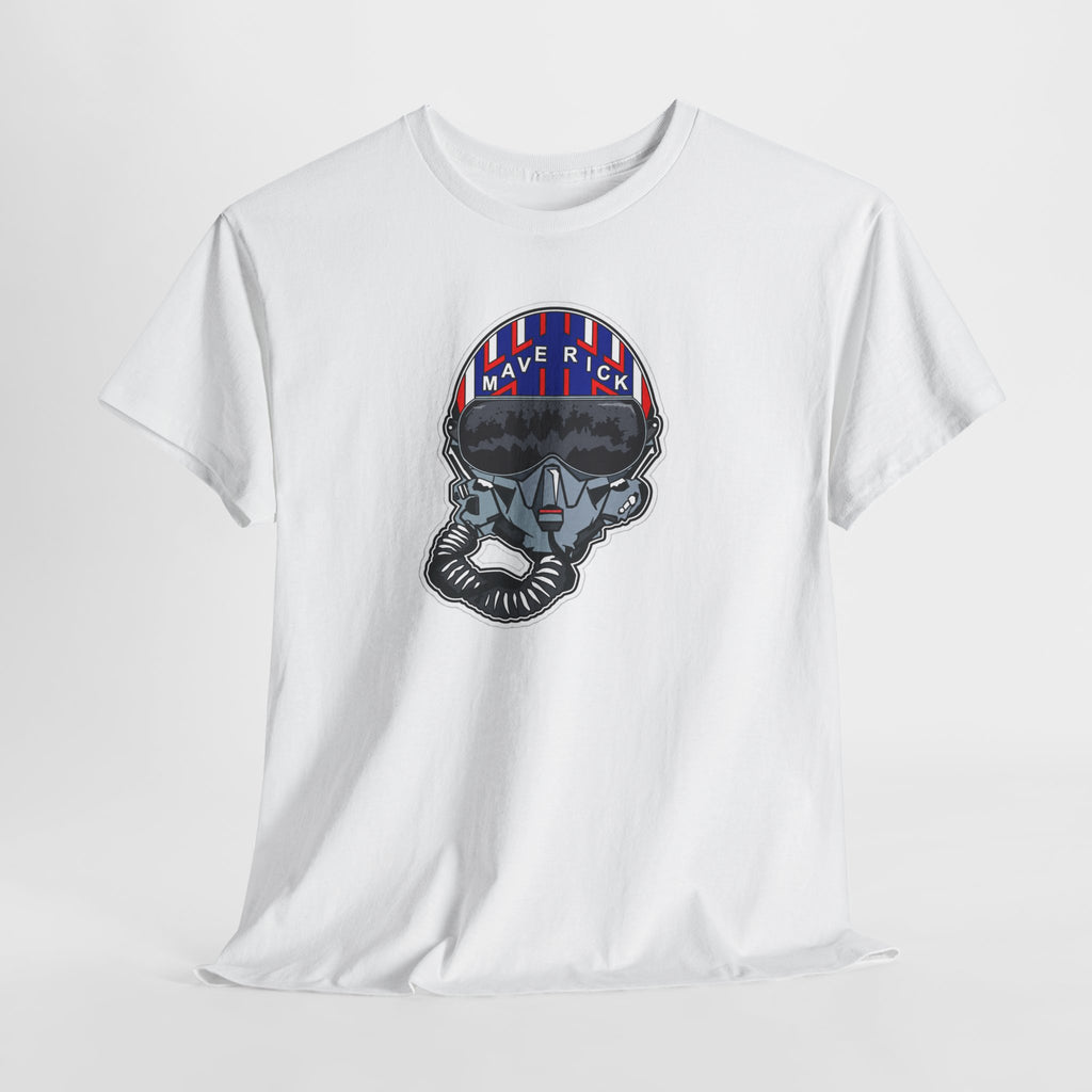 Skull Pilgrim Tee — Retro Striped 'Maverick' Helmet Graphic Shirt