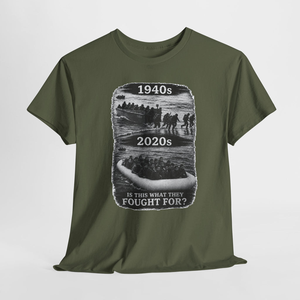 1940s vs 2020s Veterans Tribute Tee — "Is This What They Fought For?"