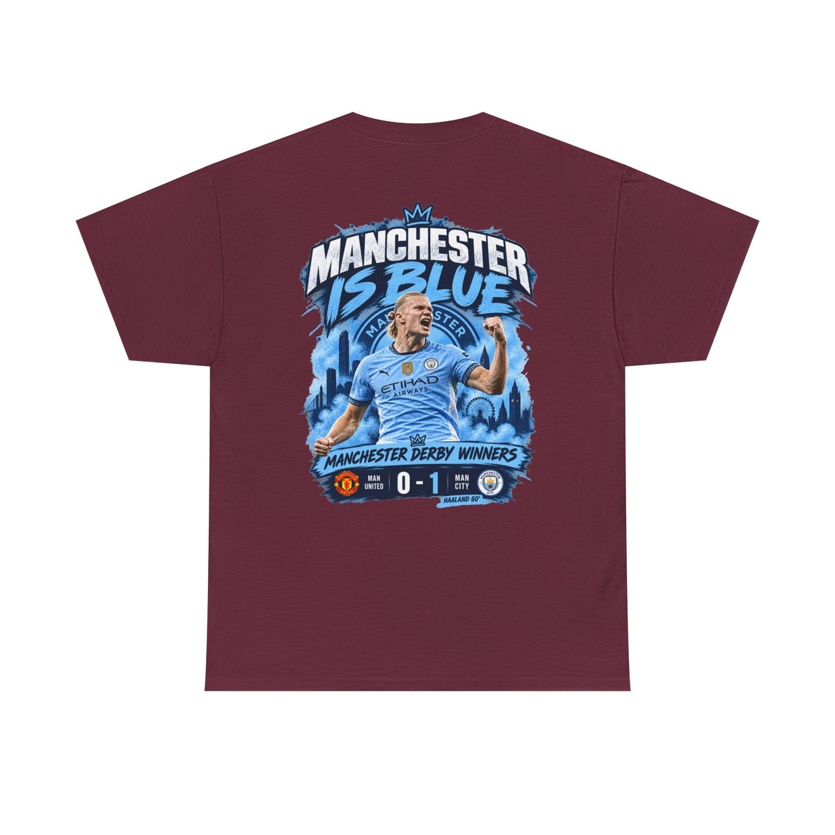 Manchester Is Blue Derby Winners 2026 Cotton T-Shirt
