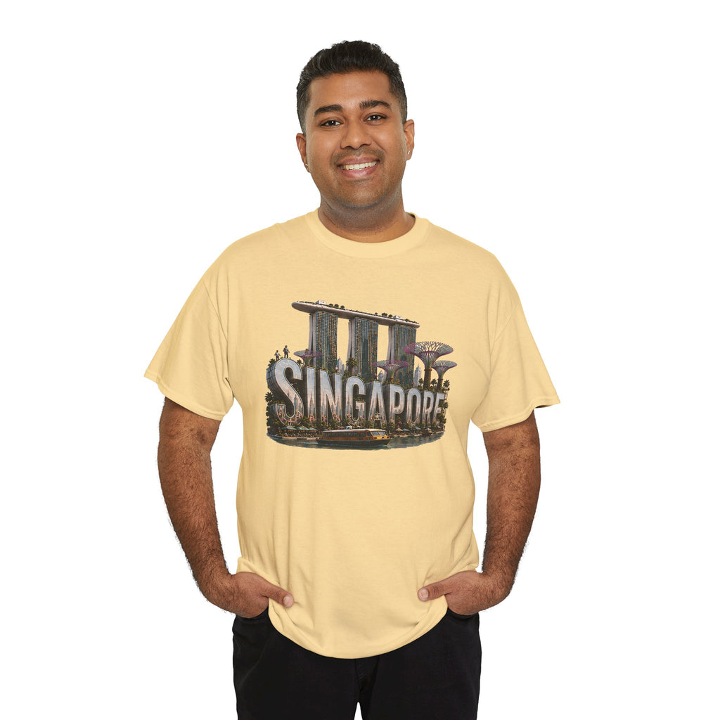 Singapore Skyline T-Shirt — Marina Bay Sands & Supertree Graphic Tee