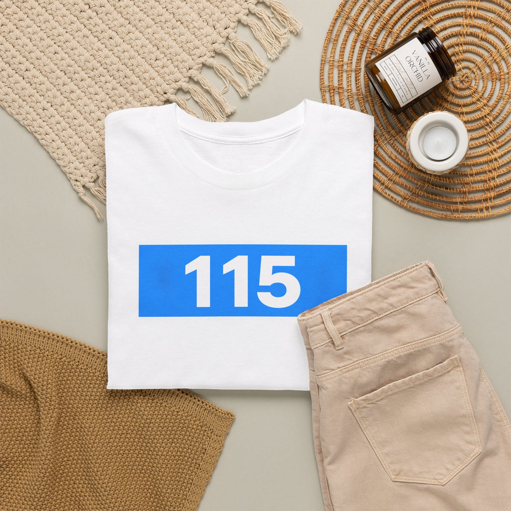 Manchester City 115 Inspired Minimalist Graphic Cotton T-Shirt