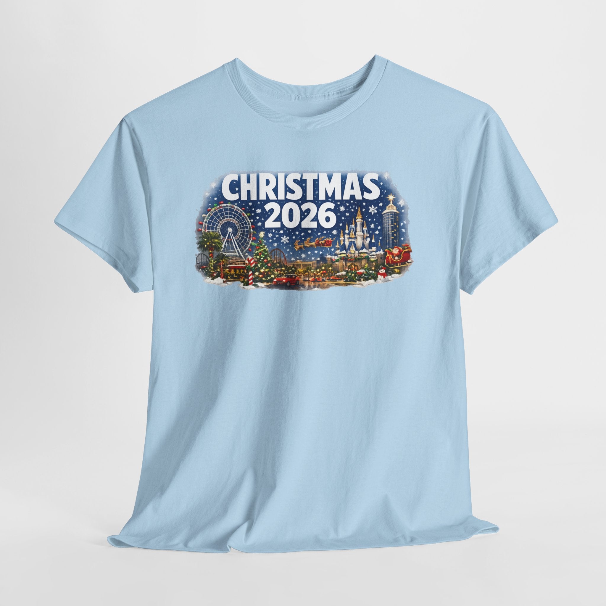 Christmas 2026 Holiday Tee — Festive Winter Village Graphic T-Shirt