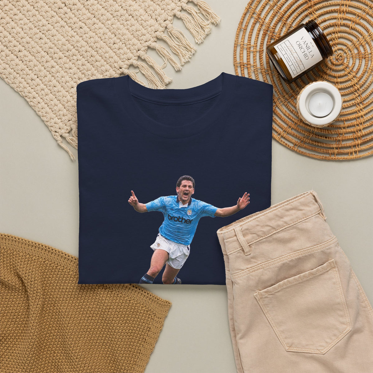 David White Manchester City Legend Cotton T-Shirt