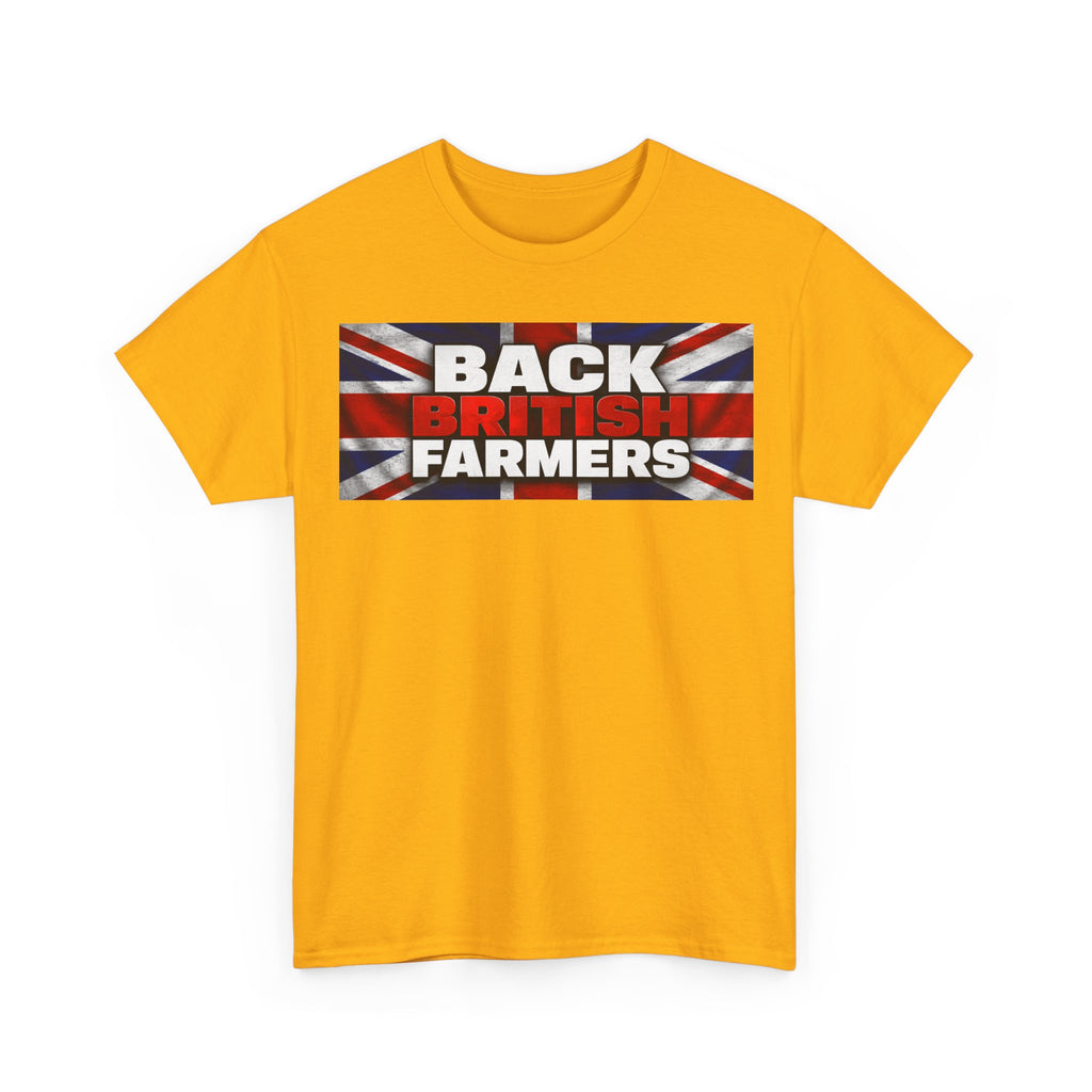 Back British Farmers T-Shirt — Union Jack Support Tee for UK Farmers