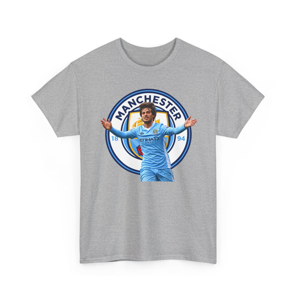 David Silva Manchester Legend Football Tee — Player Celebration Design