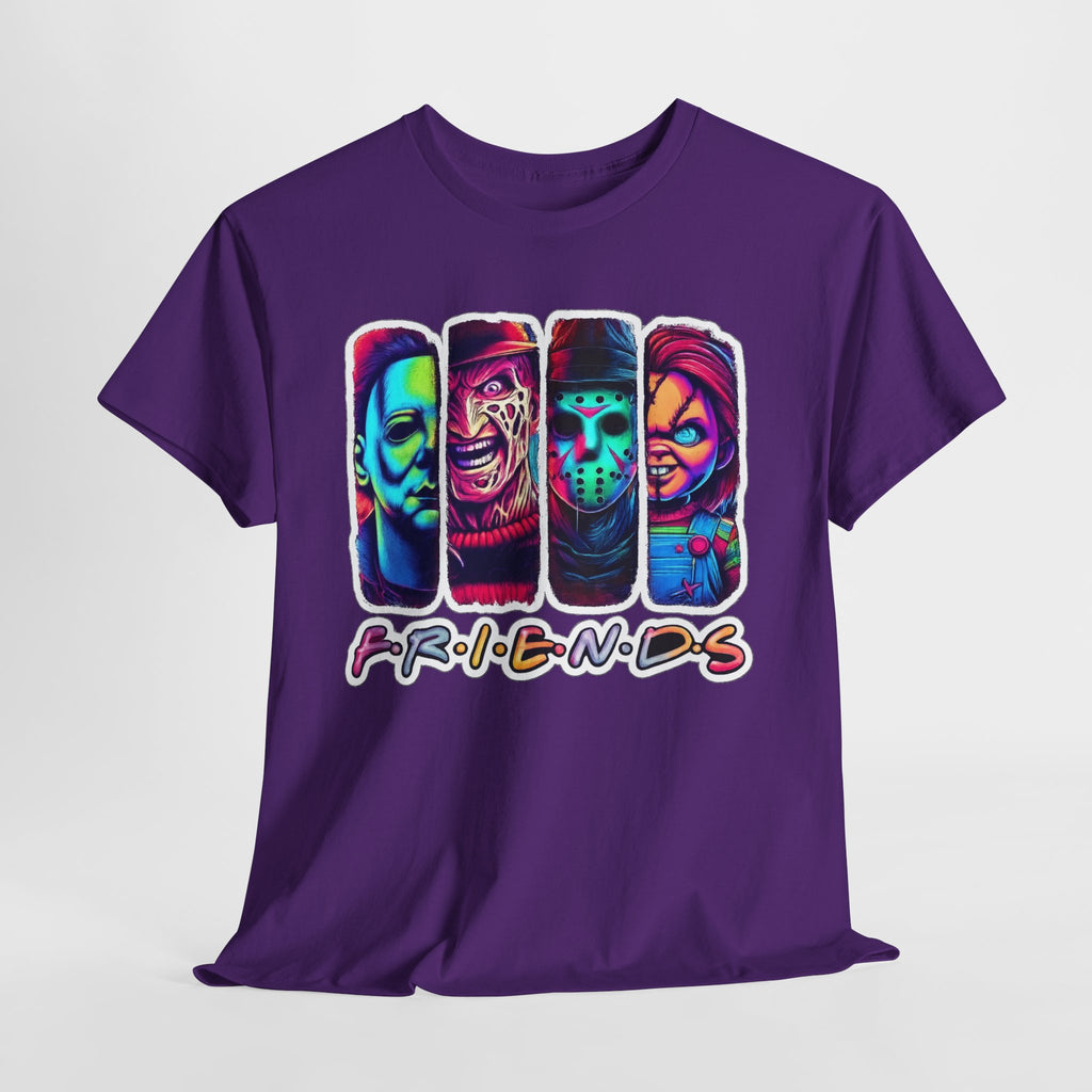 Halloween Horror Icons "Friends" T-Shirt — Neon Retro Slasher Tee