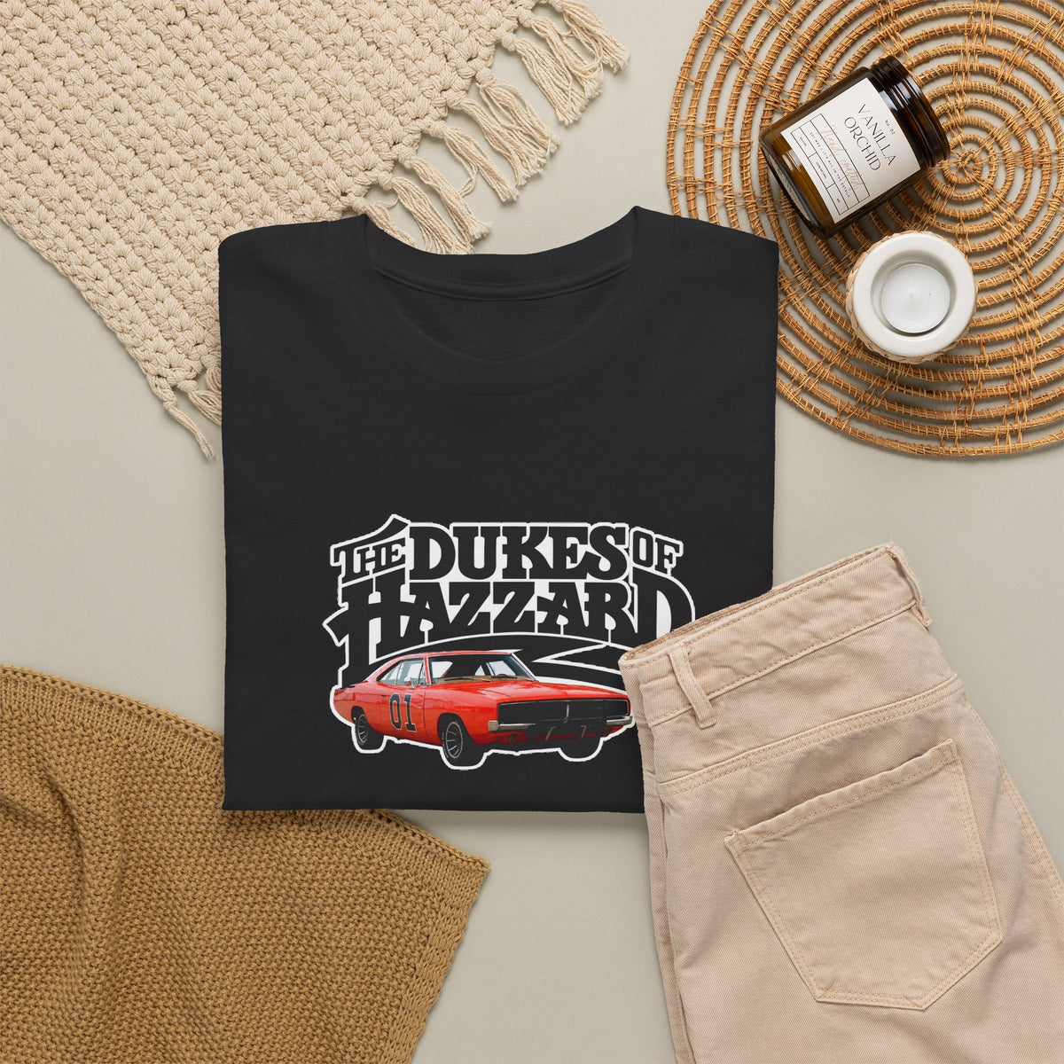 Dukes of Hazzard Charger Graphic Tee — Classic Retro TV Car Shirt