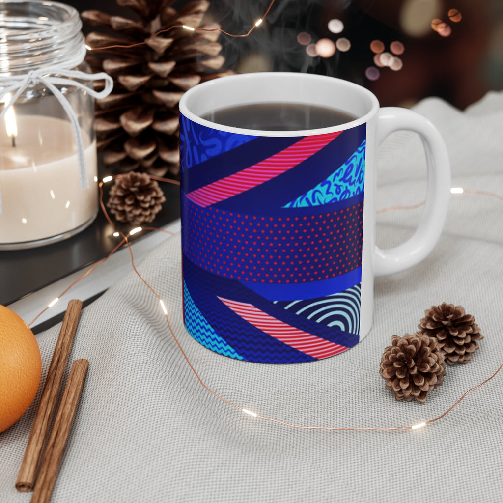 Team GB Olympic Ceramic Mug — Bold Union Jack Pattern (11oz & 15oz)