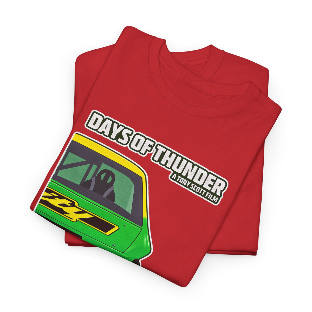 Days of Thunder Racing Car T‑Shirt — Retro Green Muscle Car Tee