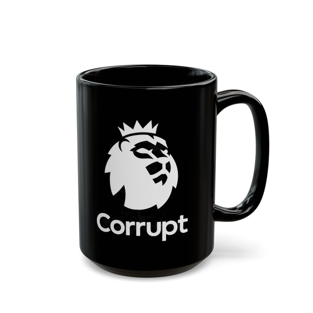 Premier League Corrupt Lion Logo Black Mug — 11oz/15oz Coffee Cup