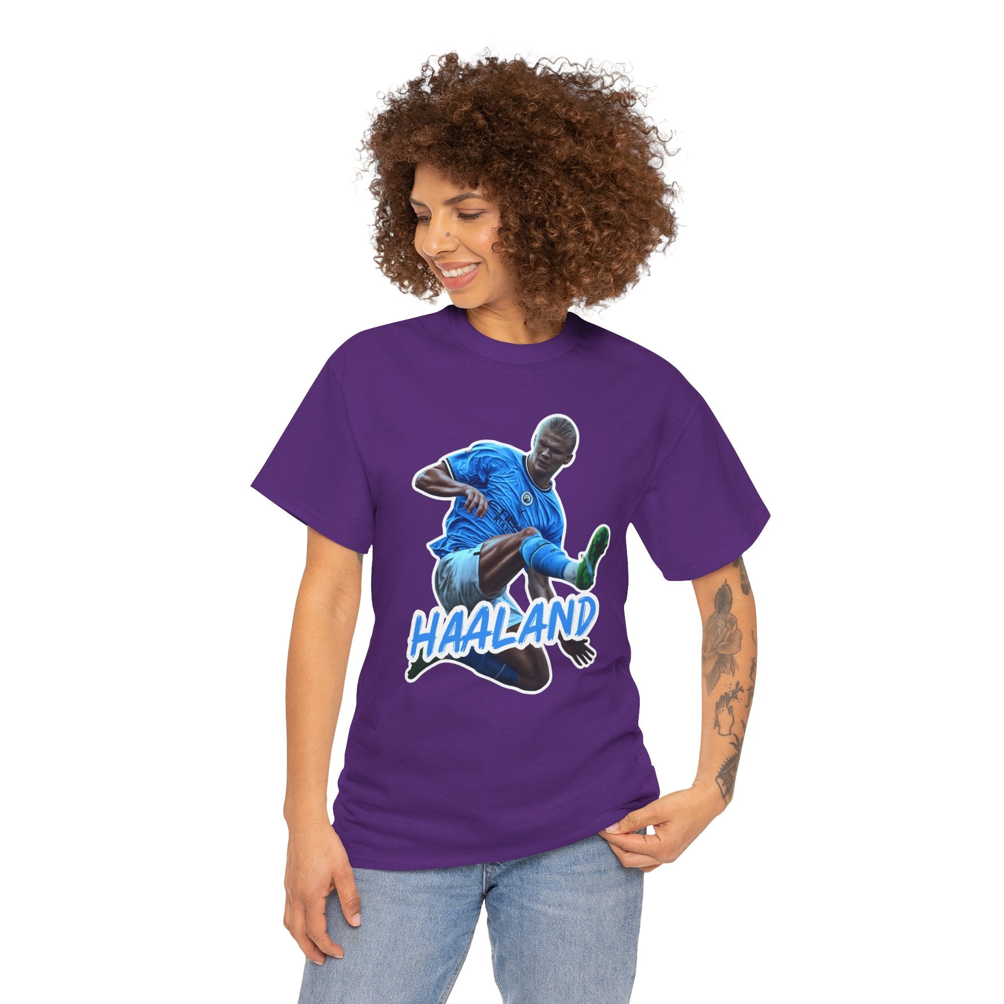 Erling Haaland Manchester City Soccer T‑Shirt – Dynamic Action Graphic Tee