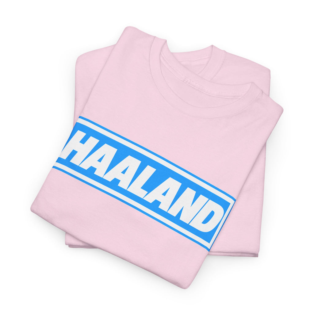 Haaland Box Logo Tee — Soccer Fan Jersey Style Shirt
