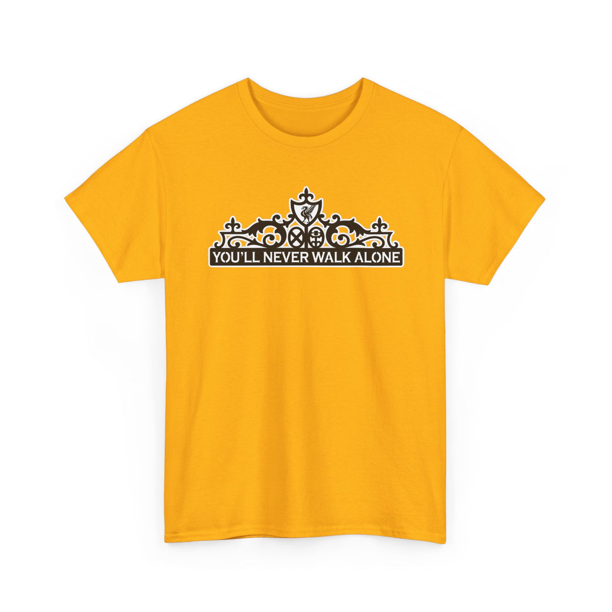 You'll Never Walk Alone T‑Shirt — Liverpool FC Crest Cotton Tee