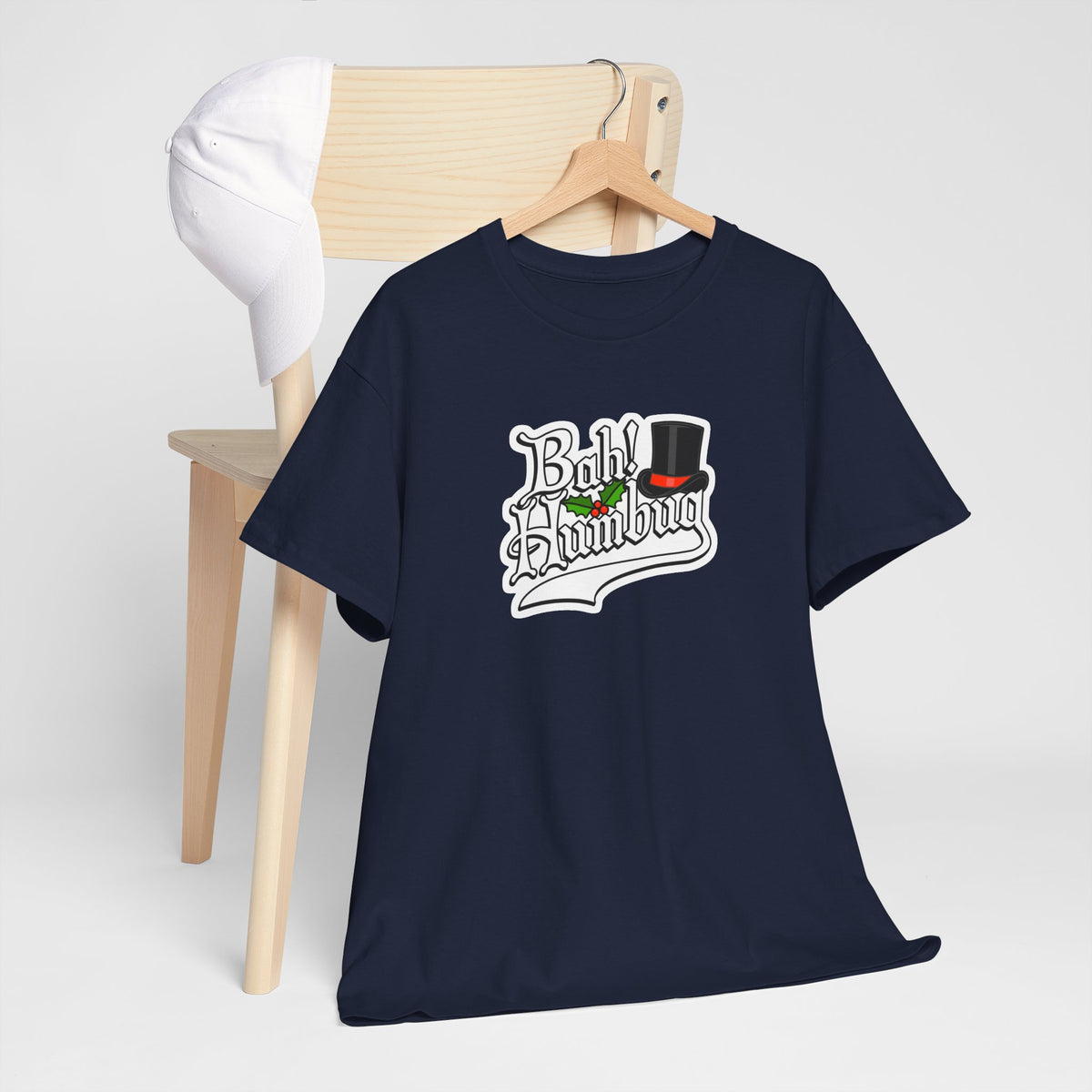 Bah Humbug Christmas Graphic Cotton T-Shirt / Tee