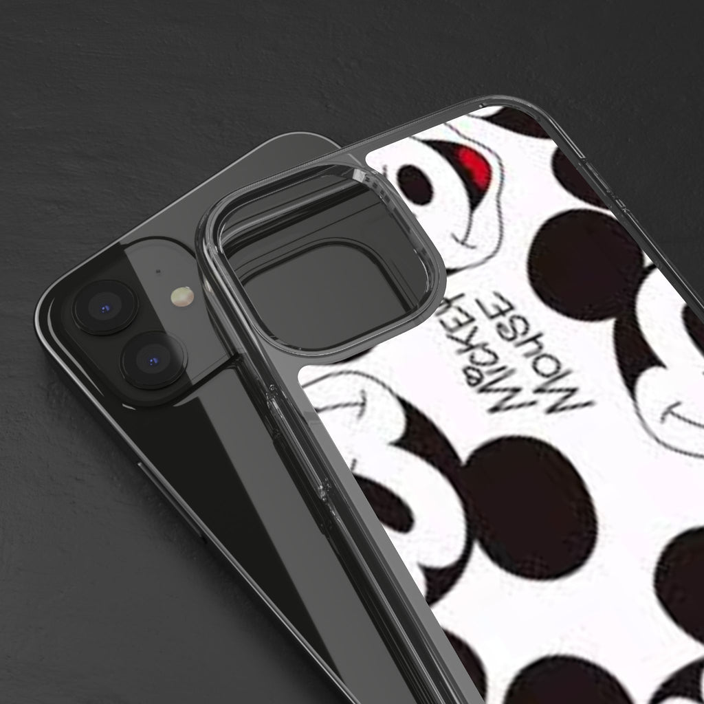Mickey Mouse Clear Phone Case – Retro Cartoon Pattern Clear Case