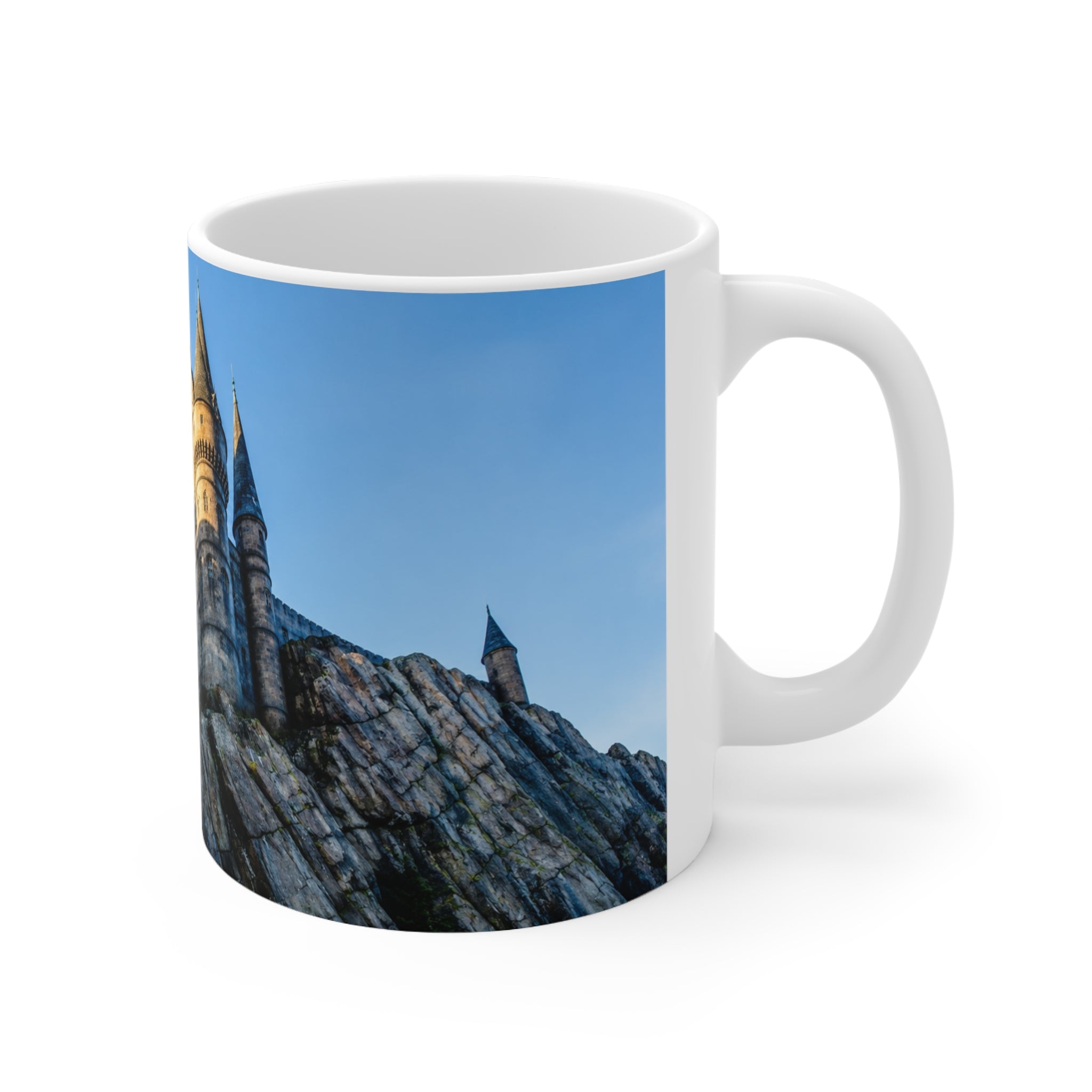 Hogwarts Castle Skyline Coffee Mug — Fantasy Castle Ceramic Mug (11oz & 15oz)
