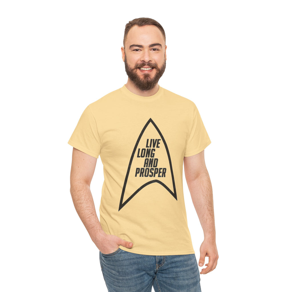 Live Long and Prosper T‑Shirt — Sci‑Fi Starfleet Insignia Tee
