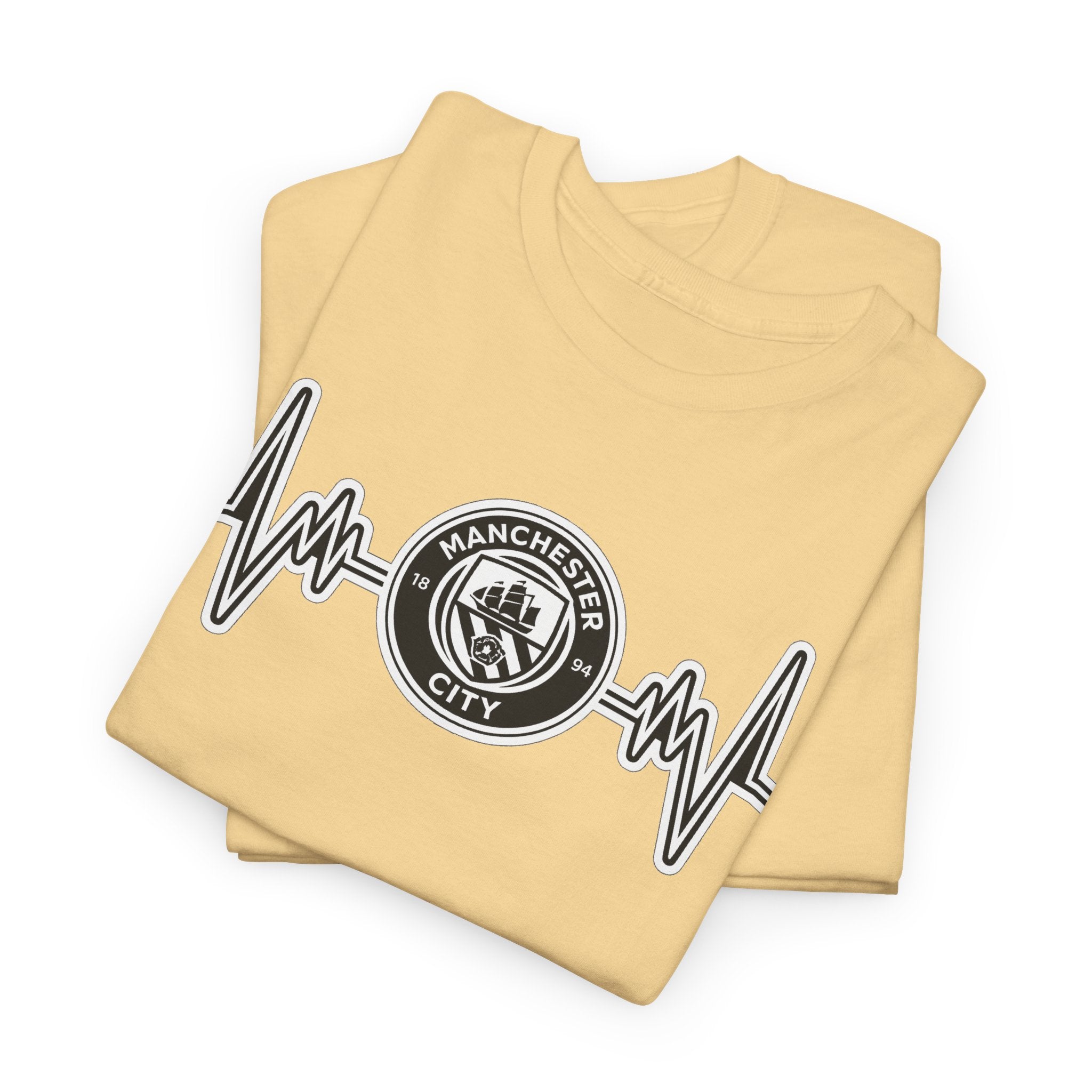 Manchester City Heartbeat Logo T-Shirt — Emergency Medical Services Pulse Tee