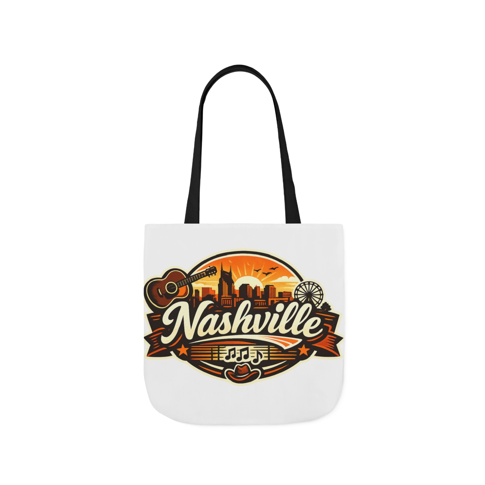 Nashville Sunset Tote Bag — Country Music Skyline Canvas Tote