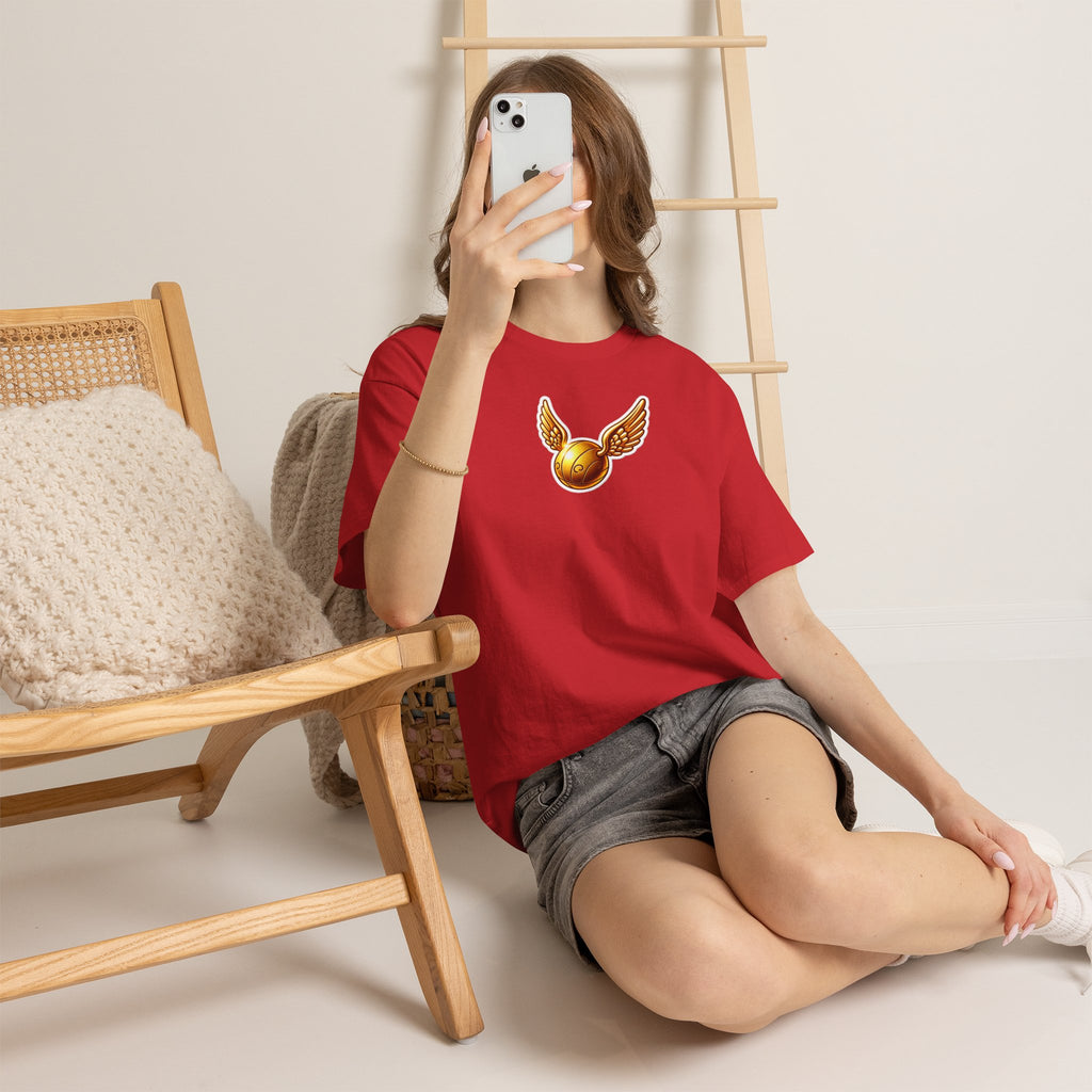 Golden Snitch Cotton T‑Shirt — Quidditch Wizarding Fan Tee