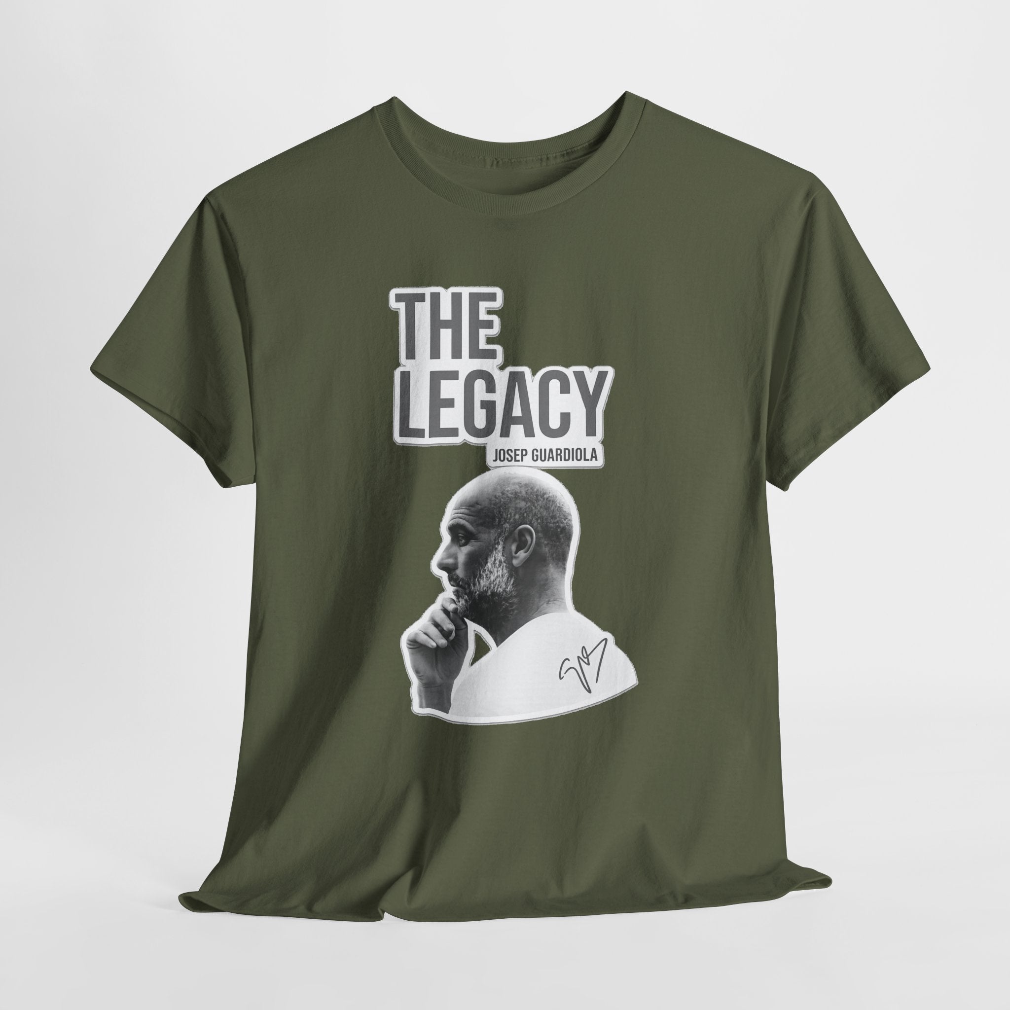 Pep Guardiola Manchester City The Legacy Tee — Inspirational Portrait Graphic T-Shirt