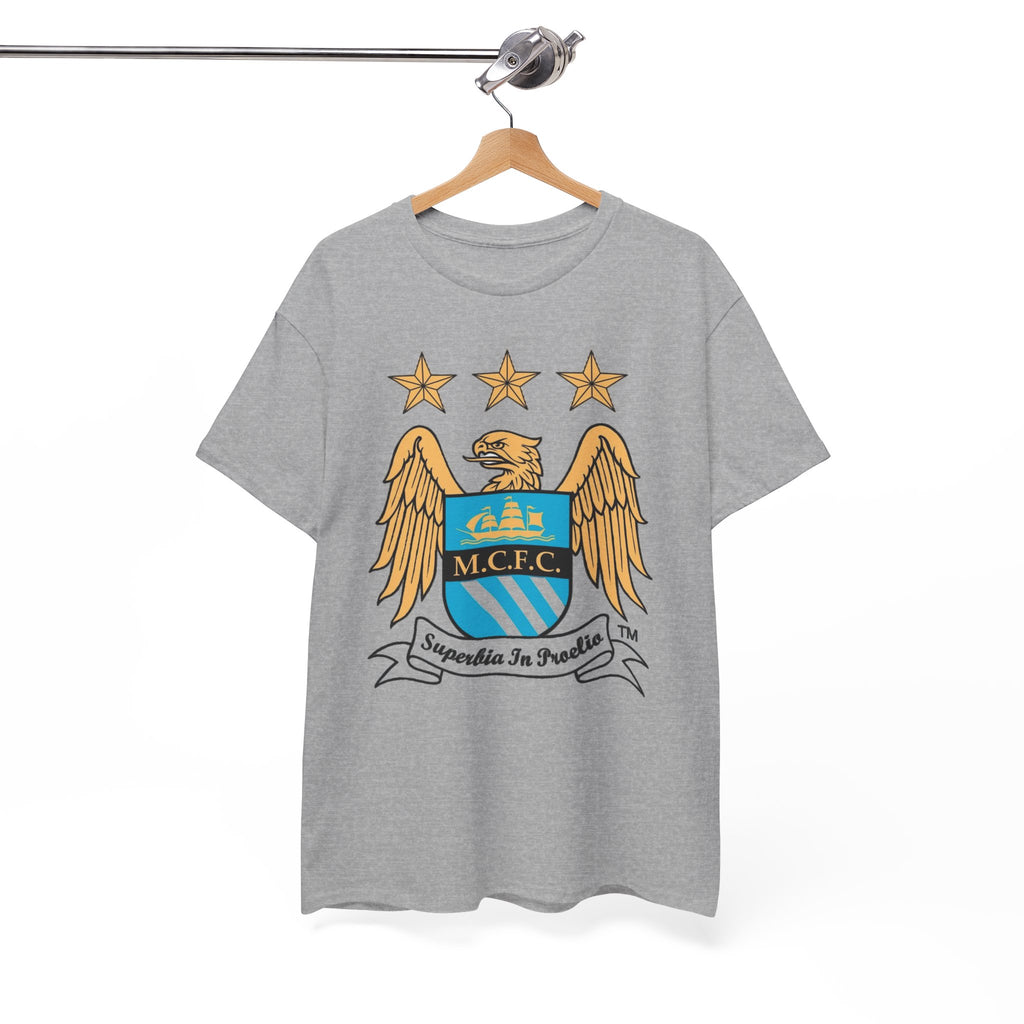 Manchester City Retro Club Crest T‑Shirt — MCFC Vintage Style Club Emblem Tee