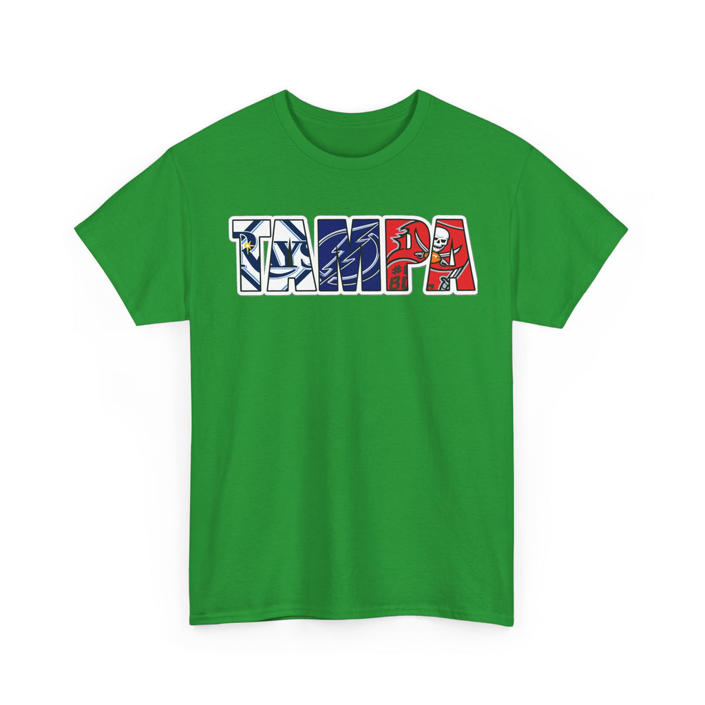 Tampa Block Letter Tee — Florida Flag Graphic T‑Shirt