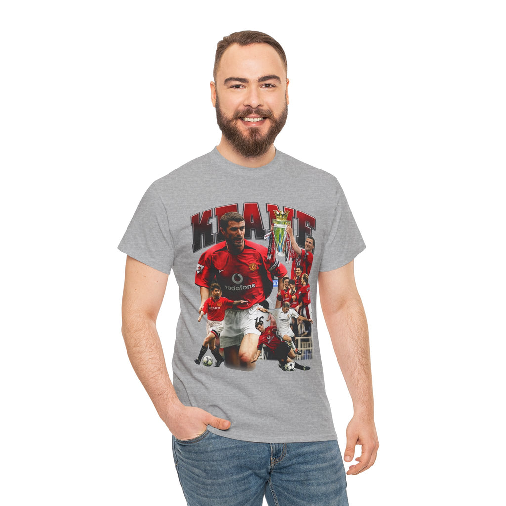 Roy Keane Football Legens Collage Tee — Retro Man United Tribute Shirt