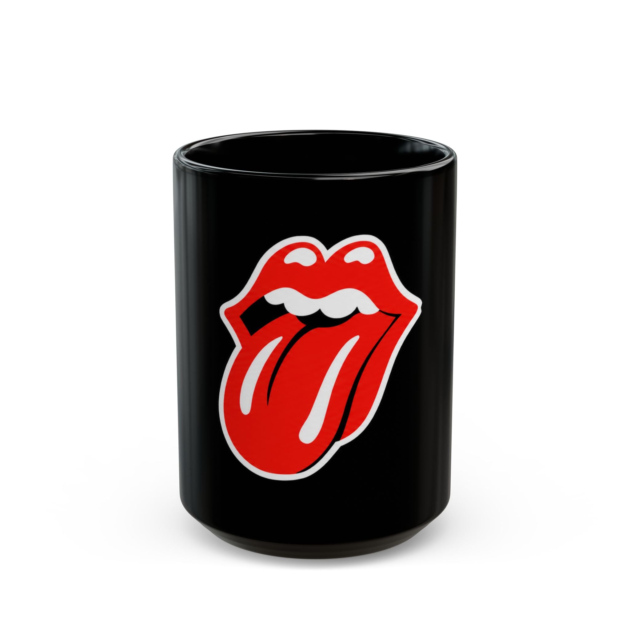 Rock Band Tongue Black Coffee Mug (11oz/15oz)
