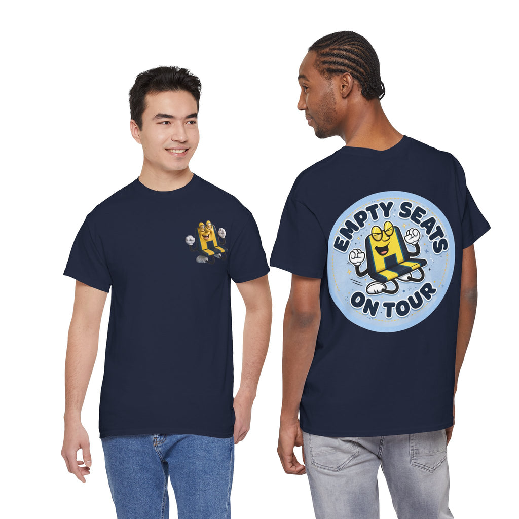 Manchester City T‑Shirt — "Empty Seats On Tour" Cartoon Seat Graphic Tee