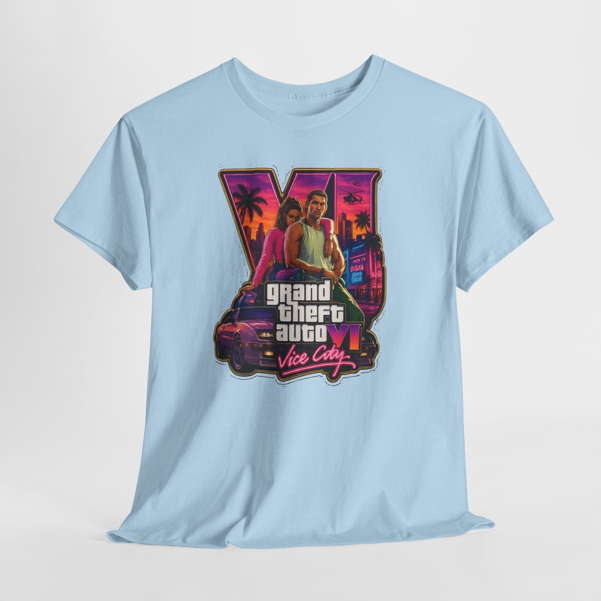 Grand Theft Auto Vice City Retro Logo Tee / Cotton T-Shirt