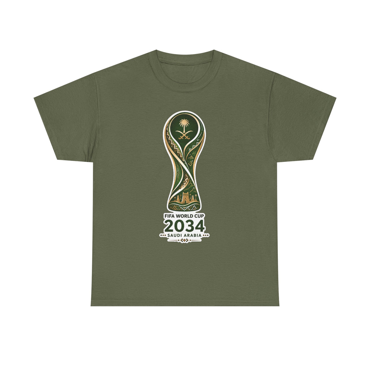 2034 FIFA World Cup Qatar 2034 Trophy Cotton T‑Shirt