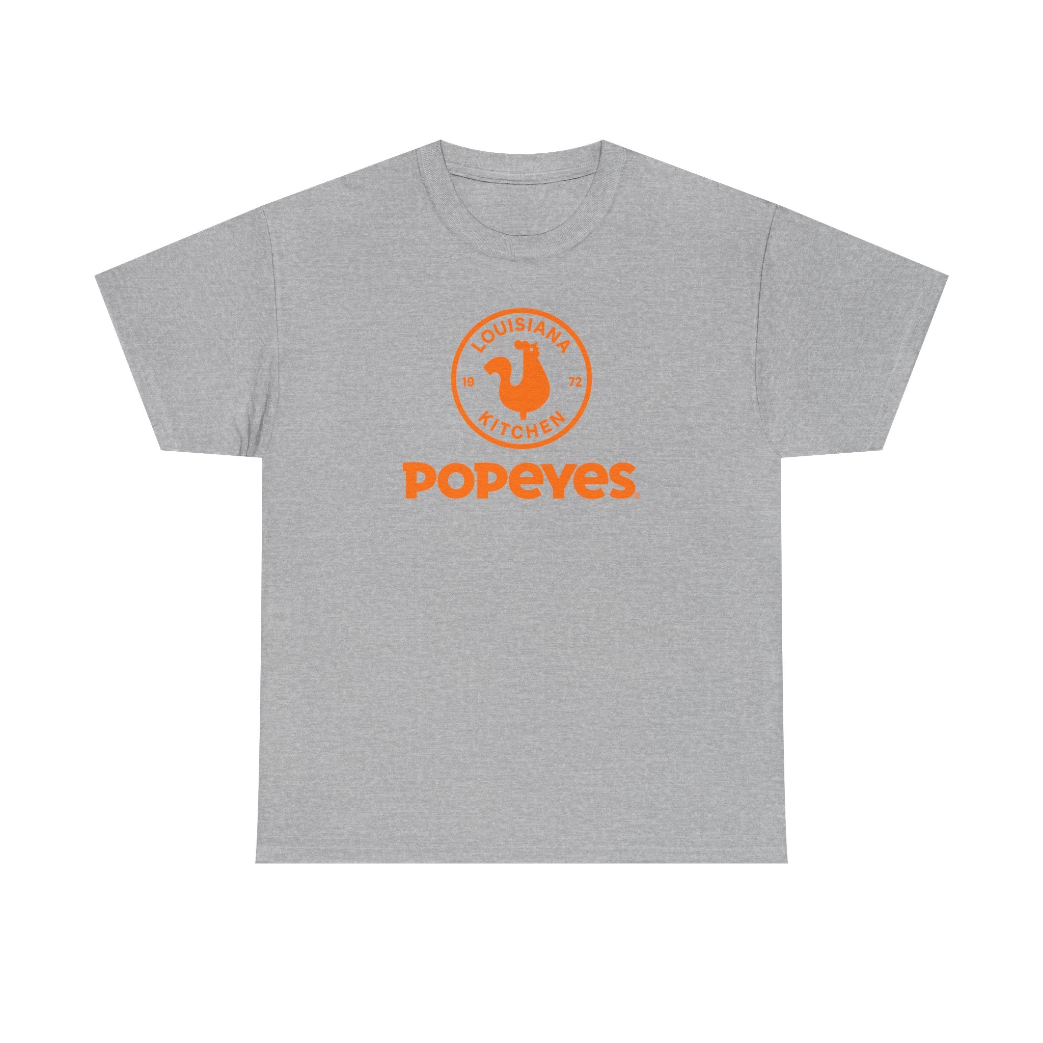 Popeyes Logo T-Shirt — Vintage Orange Louisiana Kitchen Tee