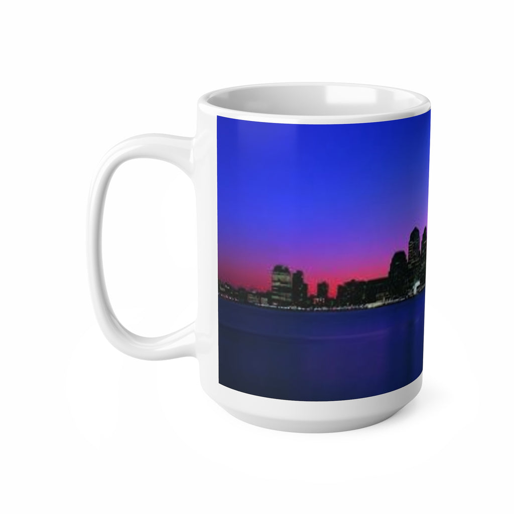 New York City Skyline Coffee Mug — Twilight Urban Landscape Ceramic Mug (11oz & 15oz)