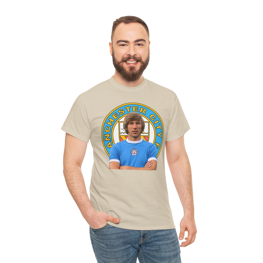Colin Bell Manchester City Legend Cotton Tee — Retro Player Graphic