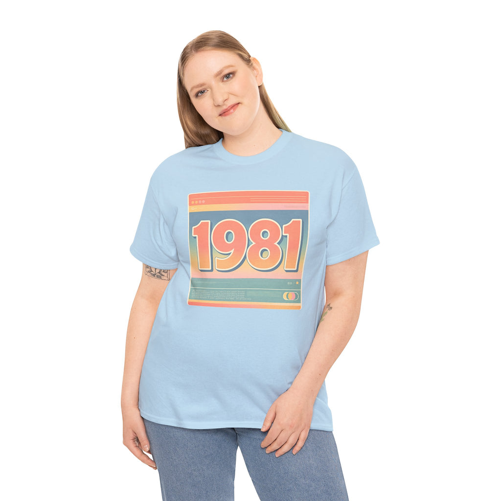 Vintage 1981 Retro Tee — 40th Birthday Gift Shirt