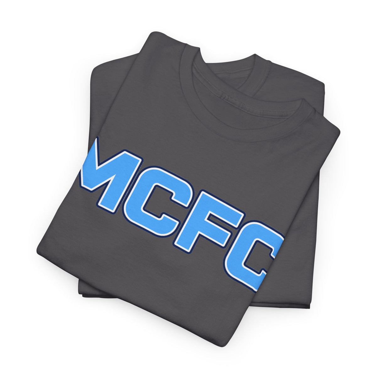MCFC Logo Cotton T-Shirt — Light Blue Football Fan Tee