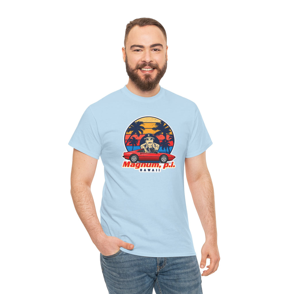 Magnum P.I. Hawaii Retro Sunset Cotton T-Shirt / Tee