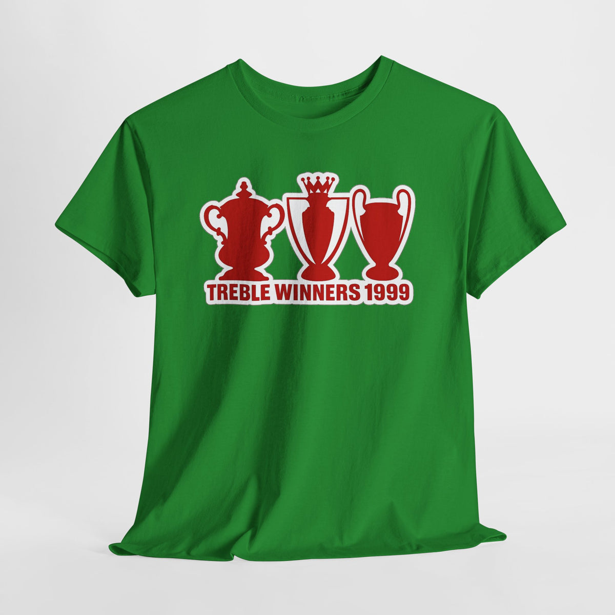 Manchester United Treble Winners 1999 Trophy Graphic Cotton T-Shirt