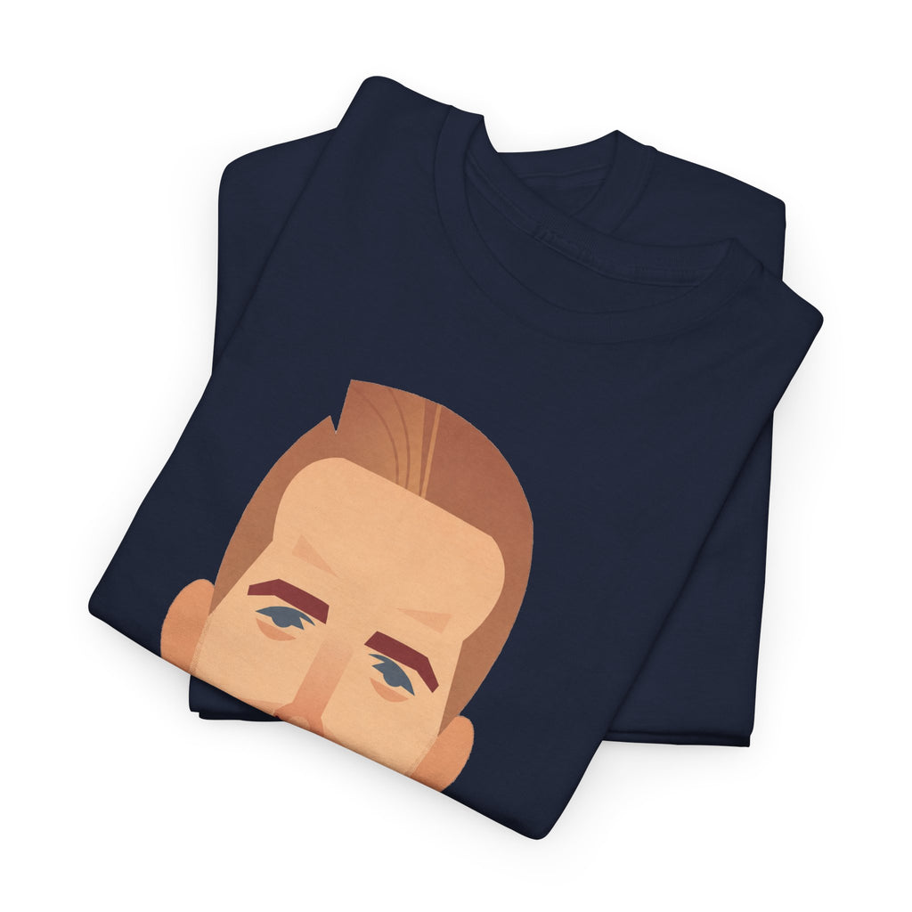 Harry Kane England Caricature Portrait Tee — Minimal Male Face Graphic Cotton T-Shirt