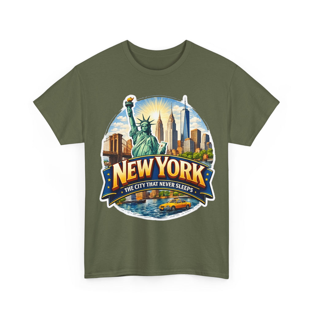 New York City T-Shirt - 'The City That Never Sleeps' Vintage Skyline Tee