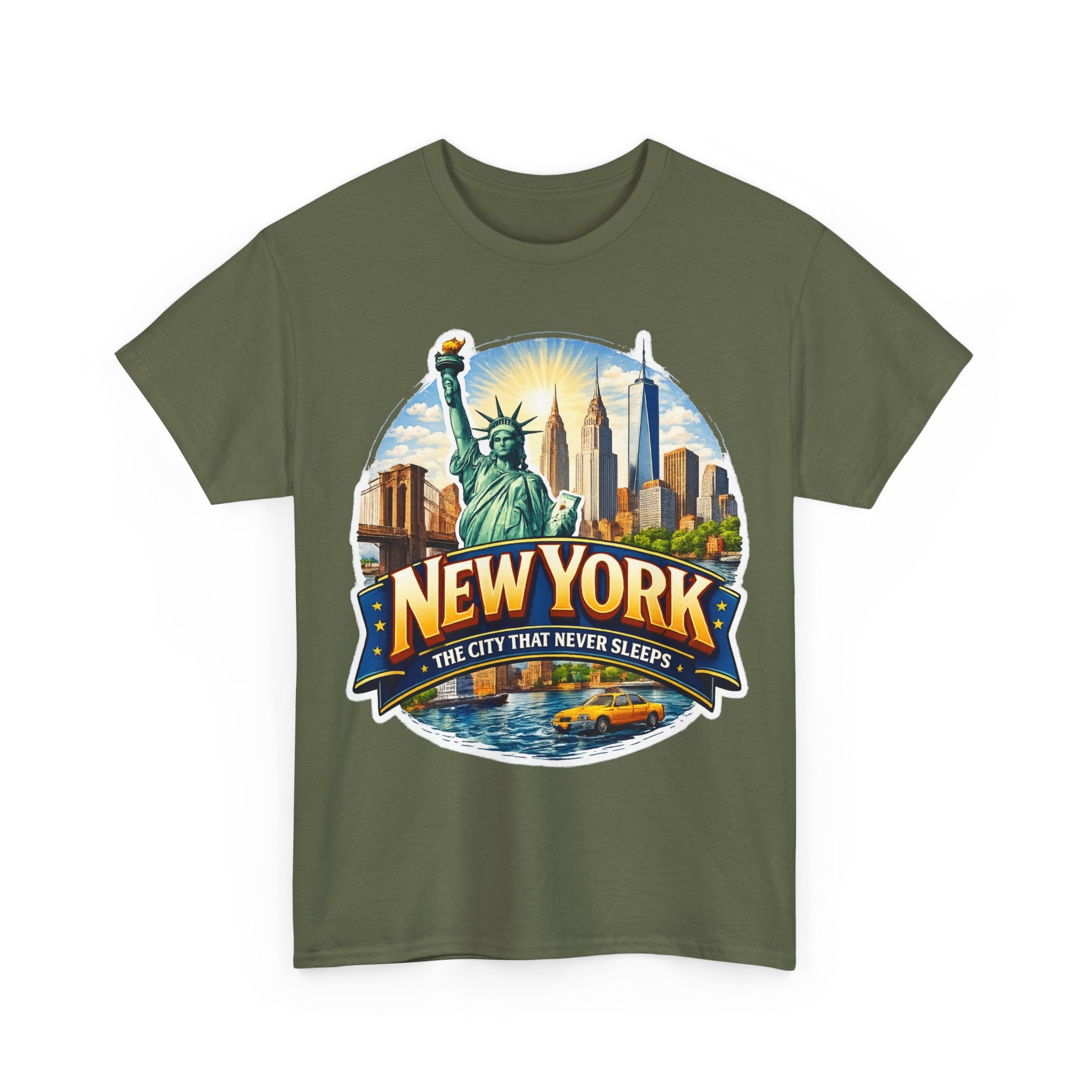 New York City T-Shirt - 'The City That Never Sleeps' Vintage Skyline Tee