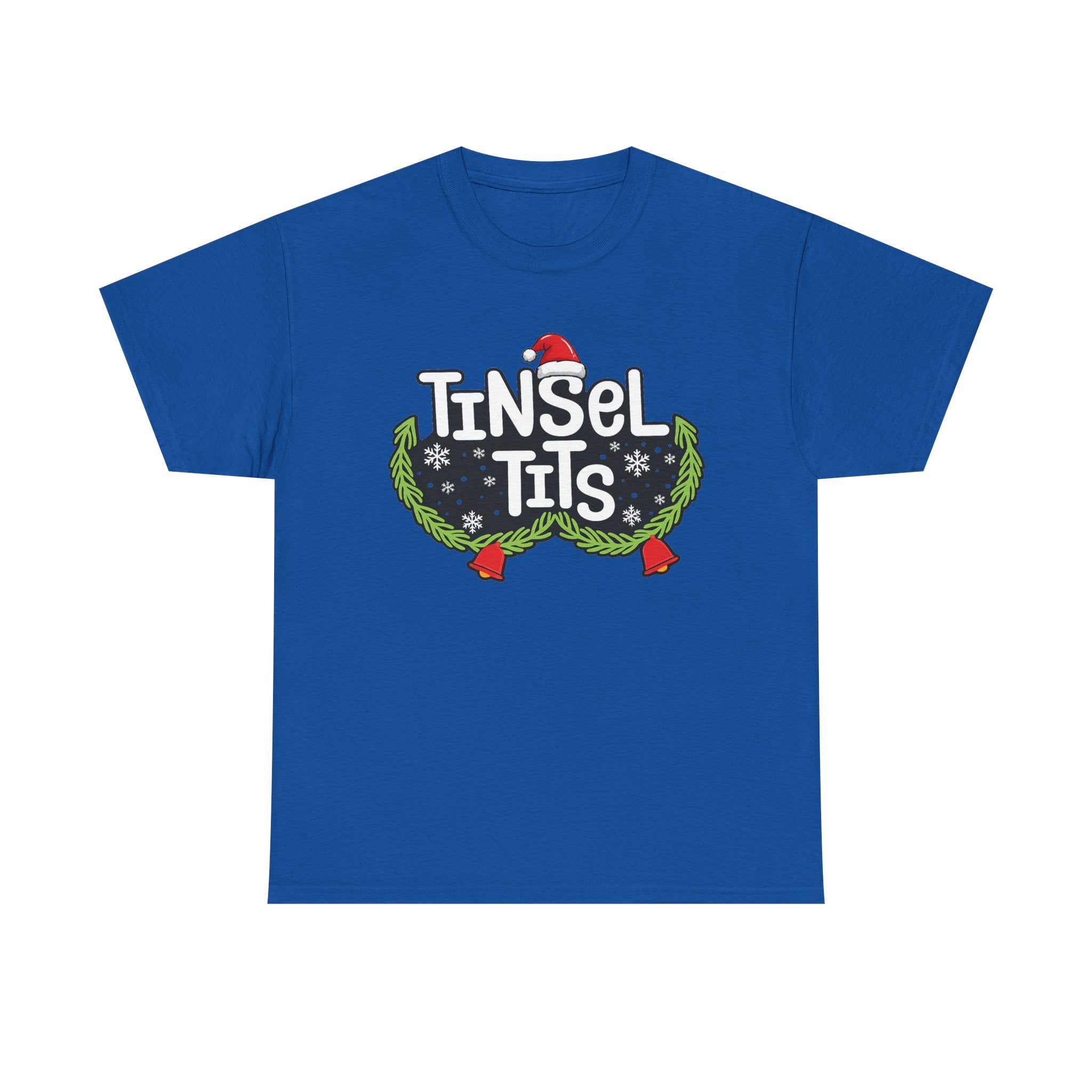 T-Shirt — "Tinsel Tits" Funny Christmas Wreath Holiday Tee