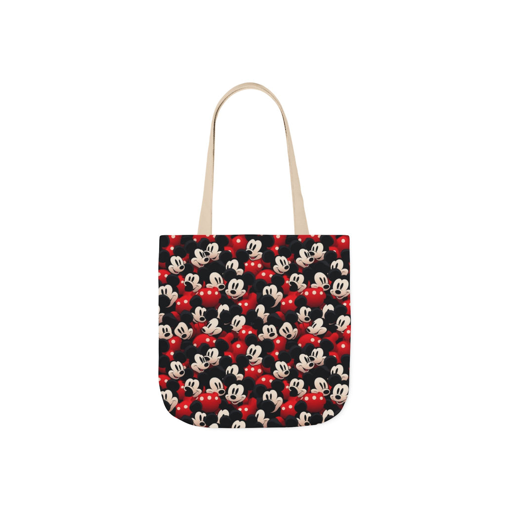 Mickey Mouse Canvas Tote — Retro Cartoon Character Allover Print