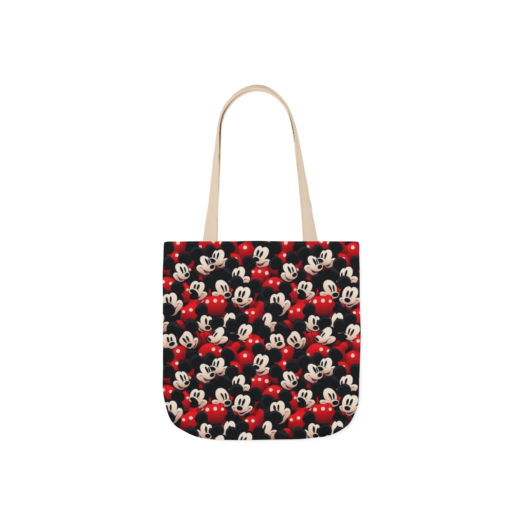 Mickey Mouse Canvas Tote — Retro Cartoon Character Allover Print