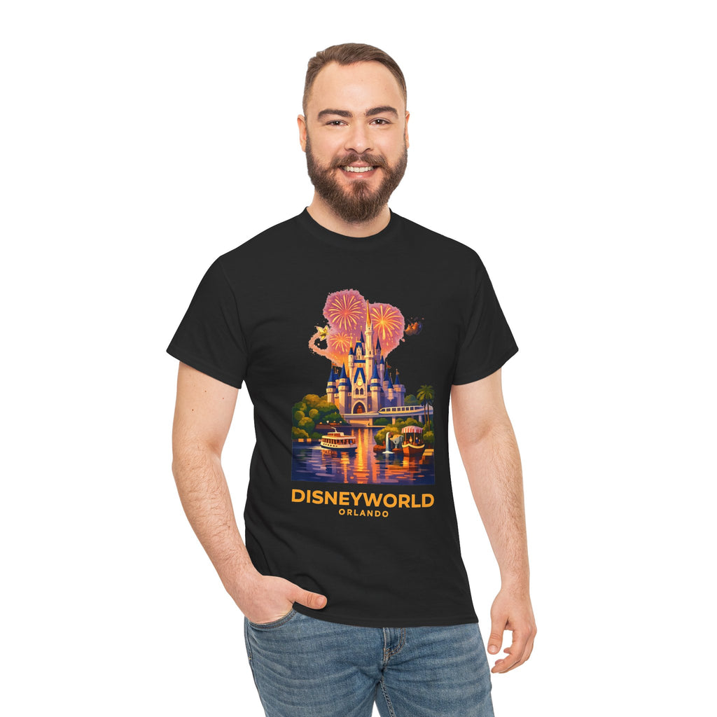 Disney World Castle Orlando Fireworks Cotton T‑Shirt